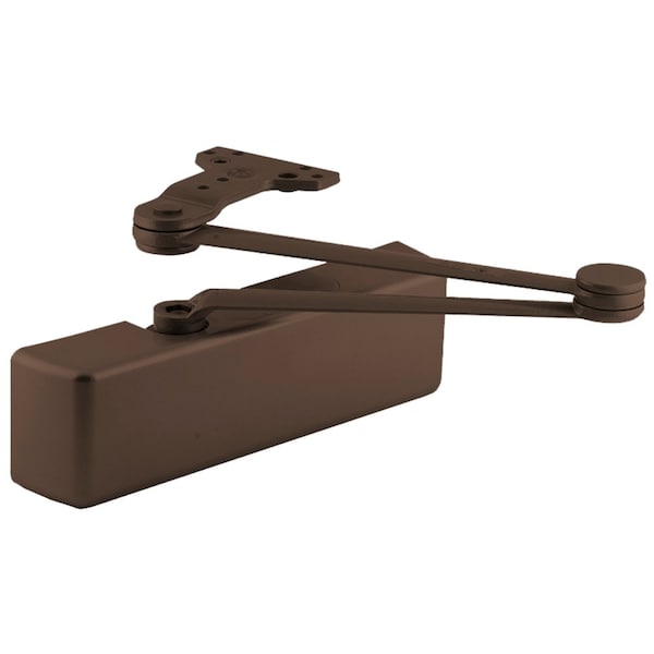 Grade 1 Surface Door Closer, Cush Arm, Push Side Mounting, 110 Degree Swing, Adjustable Size 1 to 6